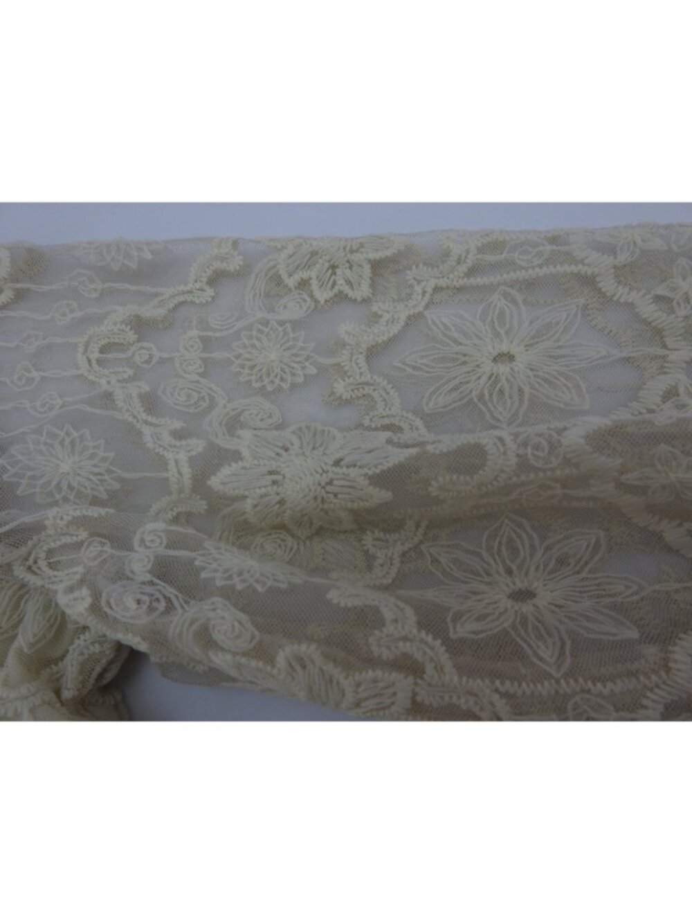 Angelic Chic Collection Lace Blouse Womens Large 36 Ivory Victorian Boho Top - Picture 13 of 15